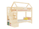 House bed Alpy bunk bed - side stairs with storage space