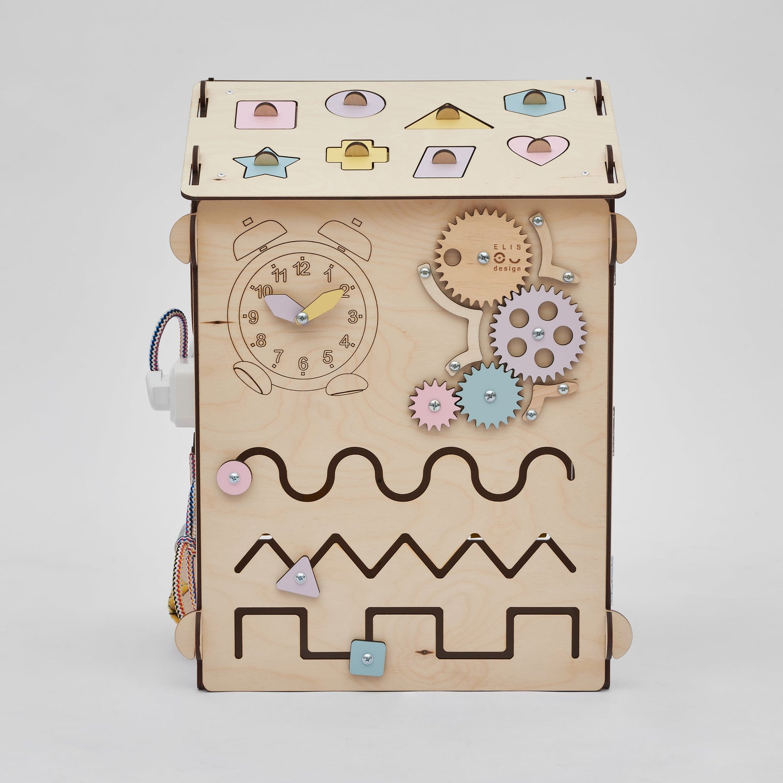 Set - BusyBoard Cottage natura/pastel and creative cube