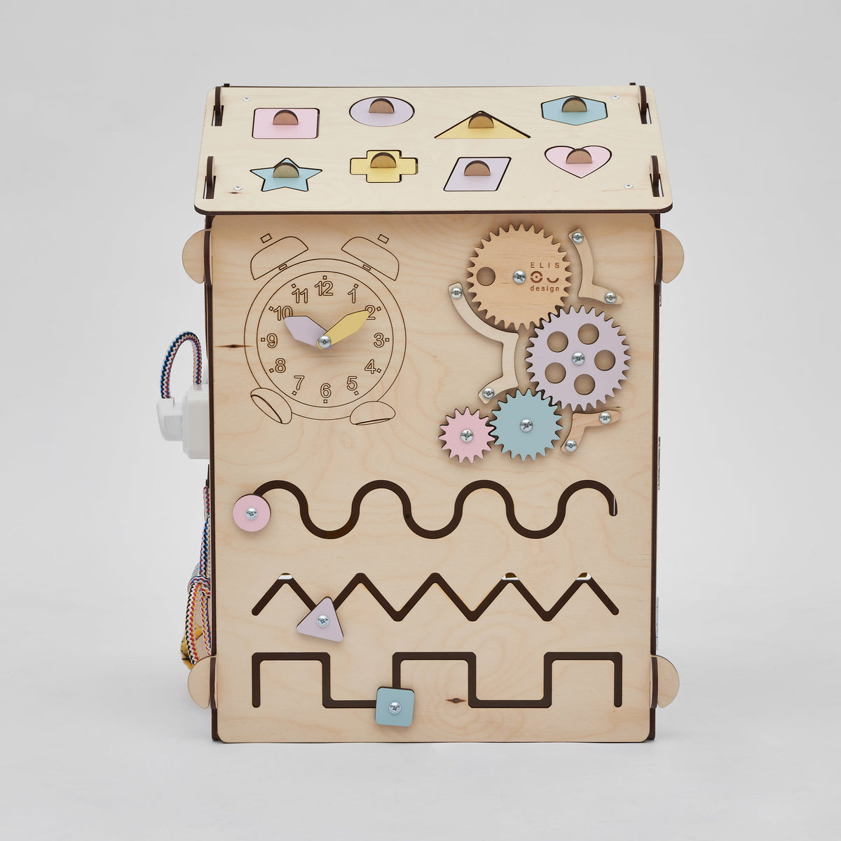 BusyKids Busy Board speelhuisje – naturel pastel, limited edition
