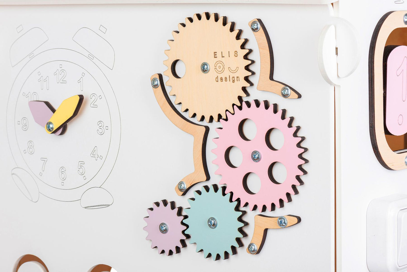 BusyBoard Sensory Play House White/Pastel - Limited Edition