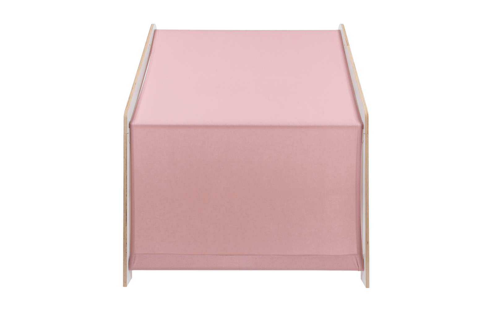 houten speelhuisje wit met roze dak voor kinderkamer