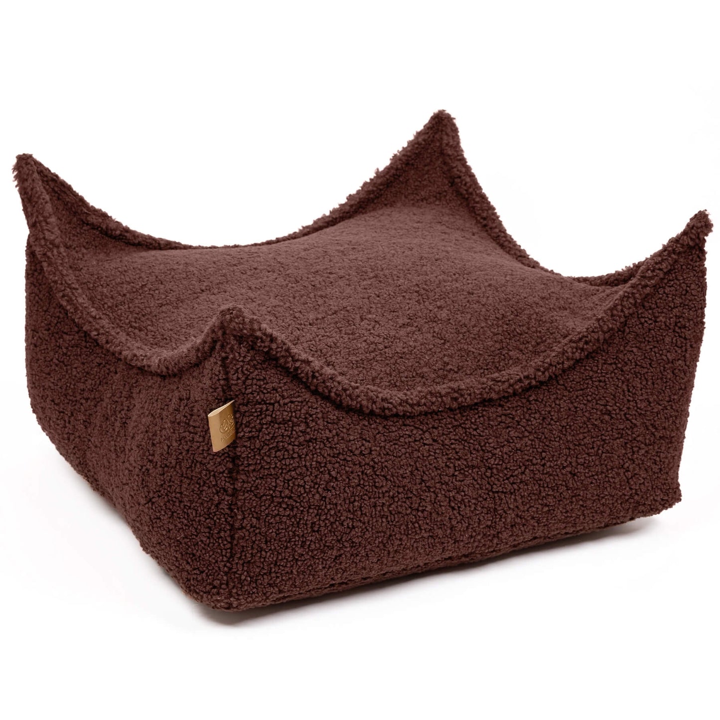 MeowBaby Bearly Vierkante Zitzak — Brown