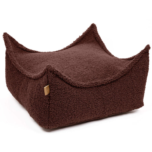 MeowBaby Bearly Vierkante Zitzak — Brown