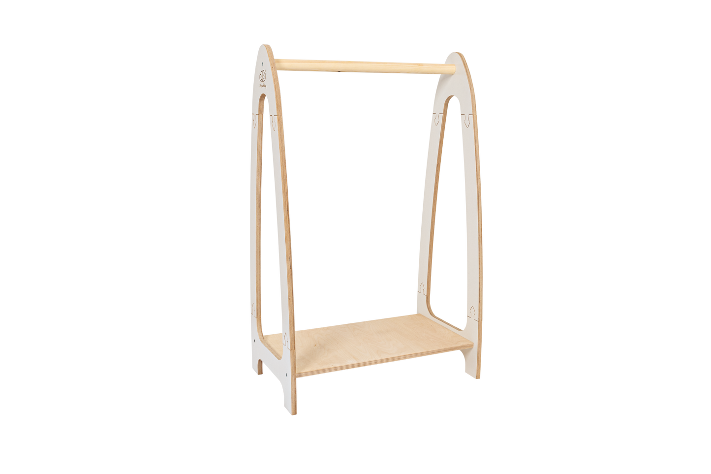 Zachte hanger op kleding klein wit