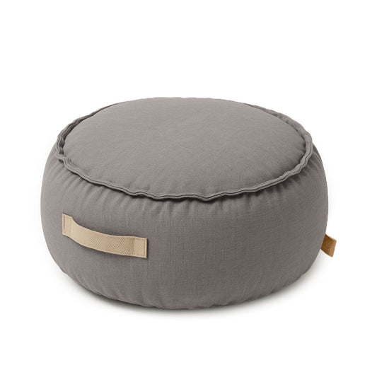 Outzy Round Pouf, Drift Clay Taupe