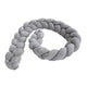 Crib Bumper Braid - Soft Protective Bumper for Babies | Aesthetic Grey Size L - 300 cm