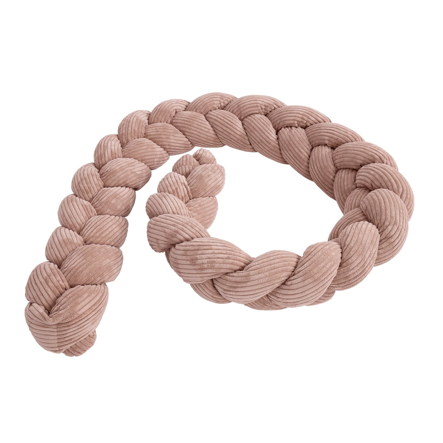 Crib Bumper Braid - Soft Protective Bumper for Babies | Aesthetic Power Pink Size M - 200 cm