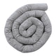 Protective Roll Bumper for Baby Crib - Safe Roll | Aesthetic Grey Size 1.5m