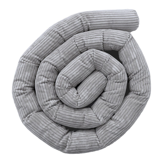 Protective Roll Bumper for Baby Crib - Safe Roll | Aesthetic Grey Size 2m