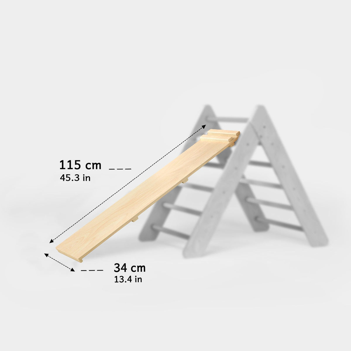 BusyKids Pikler groot set – driehoek, 2 planken &amp; balanswip – regenboog – productbeeld 8