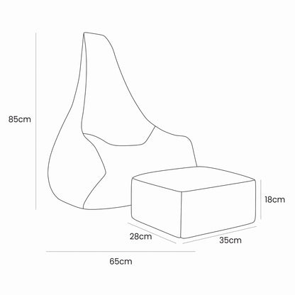 MeowBaby Tearo outdoor zitzak met voetensteun blauw sfeer