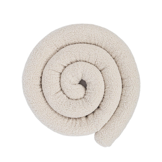 Baby Cot Bumper Pillow - Safe Roll | Bearly Cream 400 cm