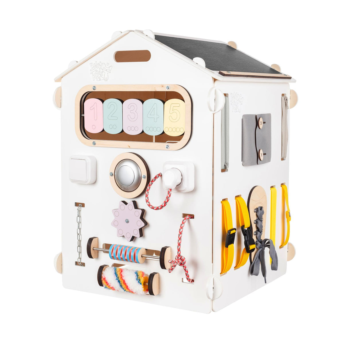 BusyBoard Sensory Play House White/Pastel - Limited Edition