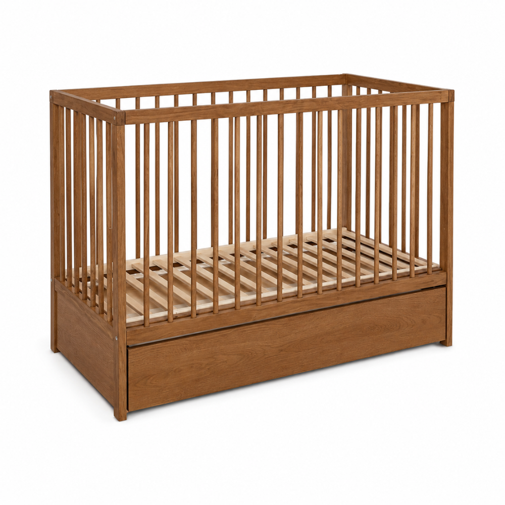 ATB DODI ledikant 120 × 60 cm met lade – eikenhout – aanvullende afbeelding