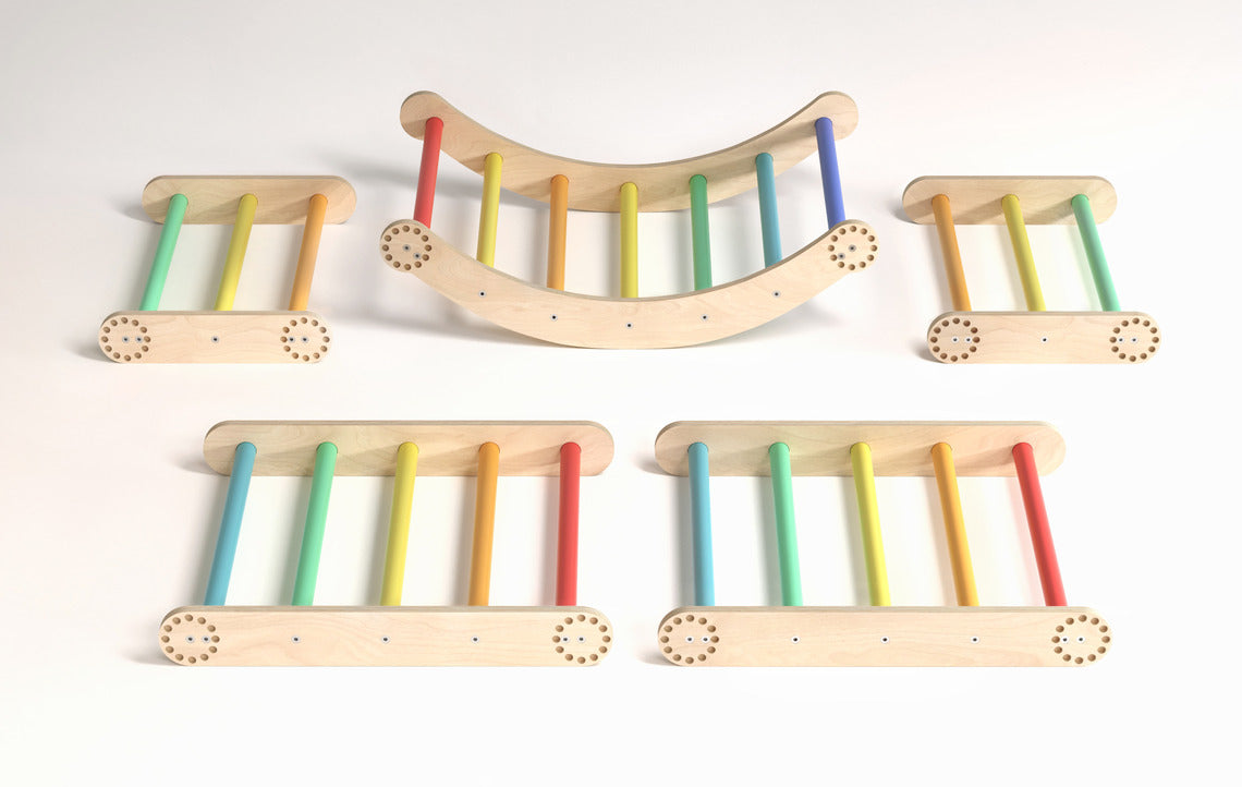BusyKids klimrek – sprossenwand regenboog – productbeeld 13
