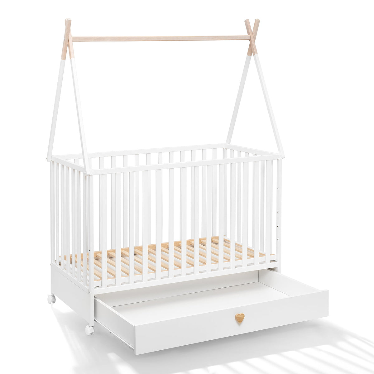 ATB DREAMY 120 × 60 cm ledikant with drawer & wheels – extra productafbeelding