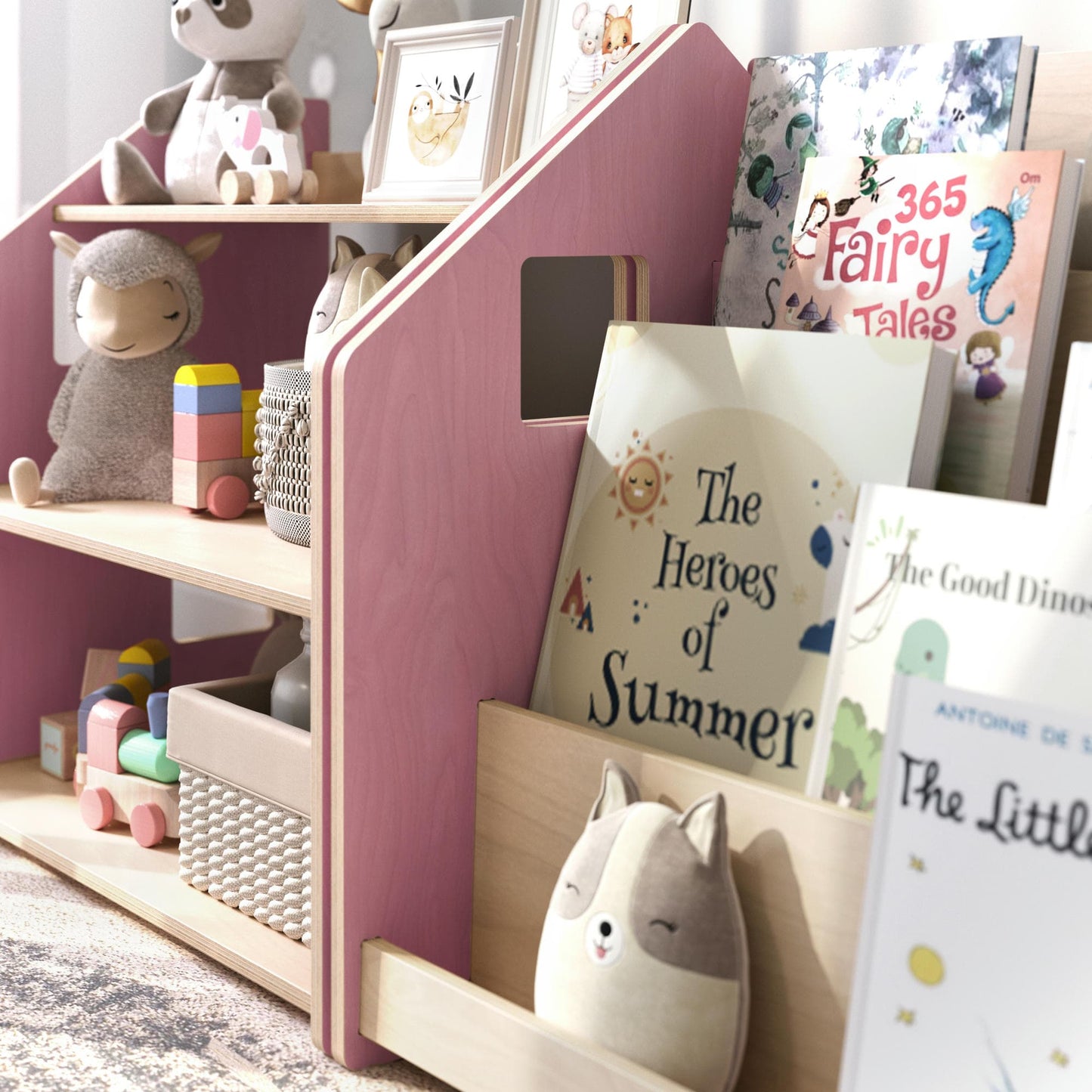 BusyKids speelgoedrek – zachtblauw/roze