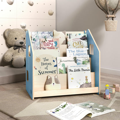 BusyKids Montessori boekenkast – zachtblauw/roze