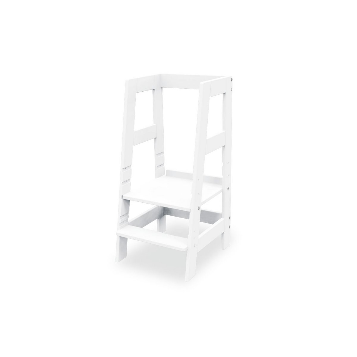 Leather Tower "Fino", white lacquered