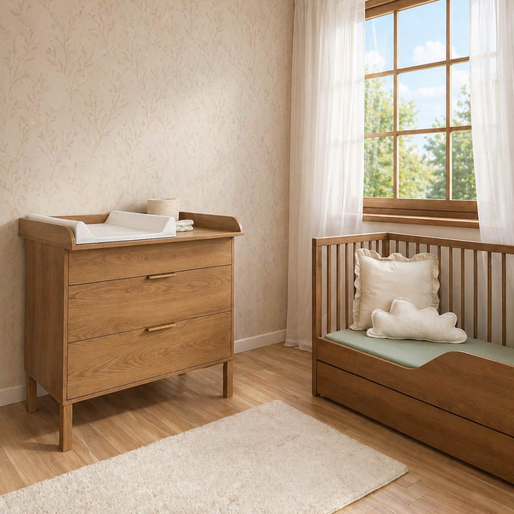 ATB ILA commode met verschoonblad – caramel eiken – aanvullende afbeelding