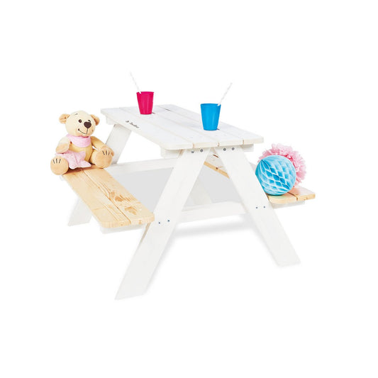 Children's picnic table Nicki for 4, white
