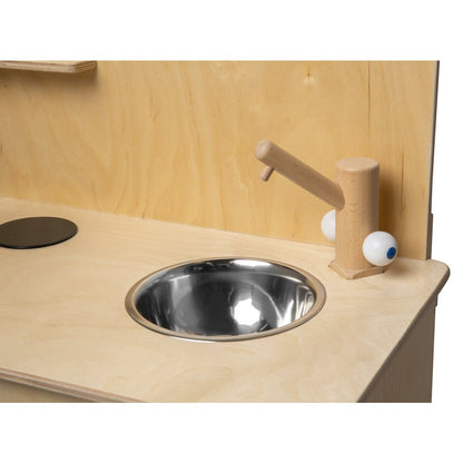 Van Dijk Toys wooden toy kitchen / kitchenette Toddlers - Natural with white (Childcare quality)