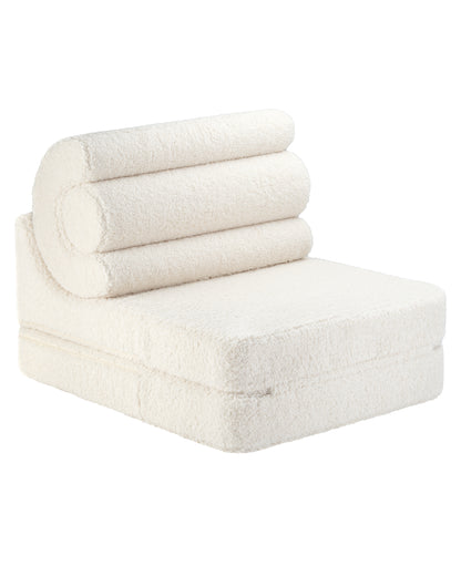 Wigiwama Cream White Flipster - teddy fabric high chair