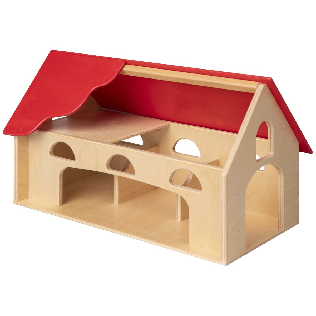 Van Dijk Toys houten speelgoed Boerderij - naturel rood (Kinderopvang kwaliteit)