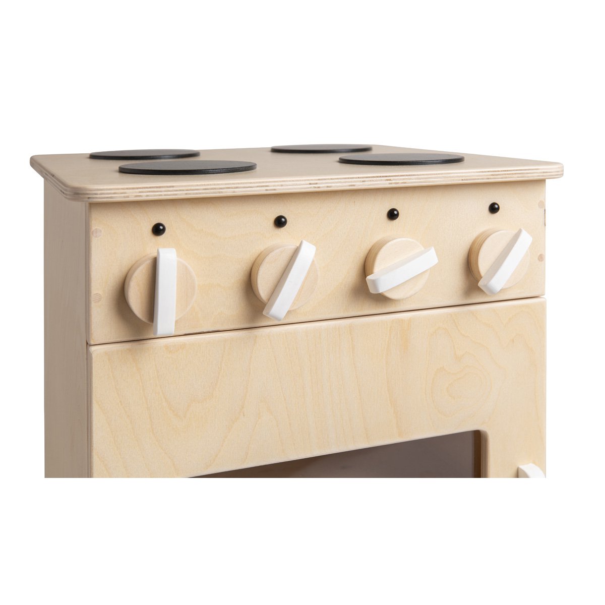 Van Dijk Toys wooden toy kitchen / kitchen Stove - Natural with white (Childcare quality)