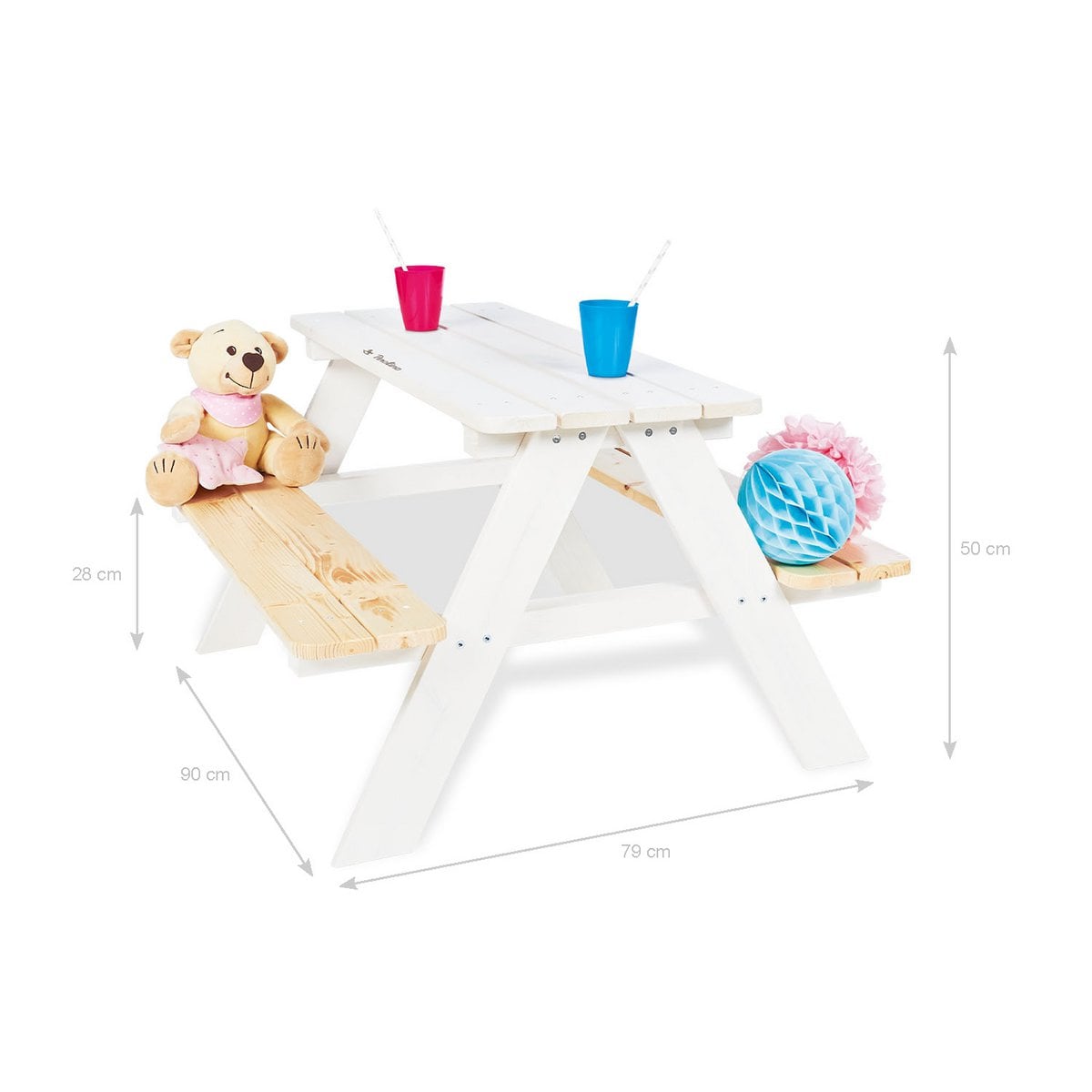 Children's Picnic Table "Nicki for 4", white