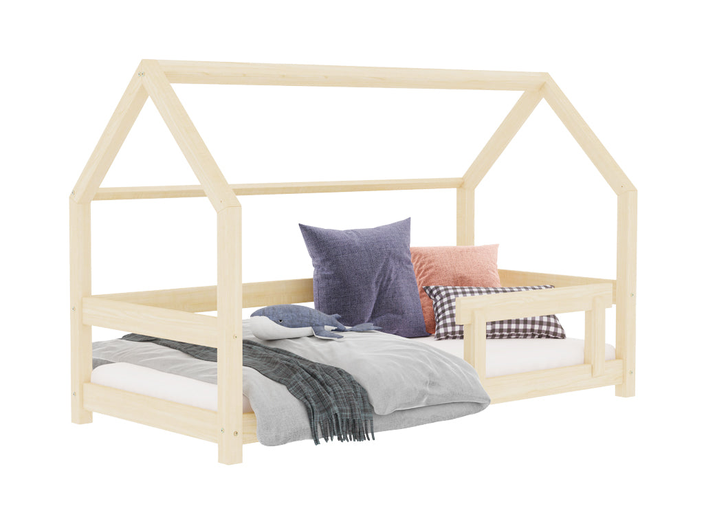 Tery House Bed - Wooden Children's Bed with Bed Rail