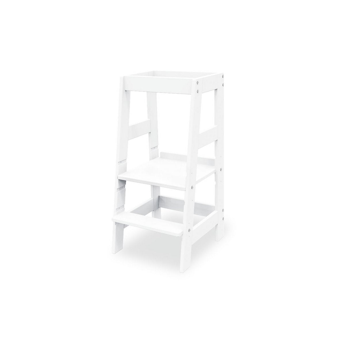 Leather Tower "Fino", white lacquered