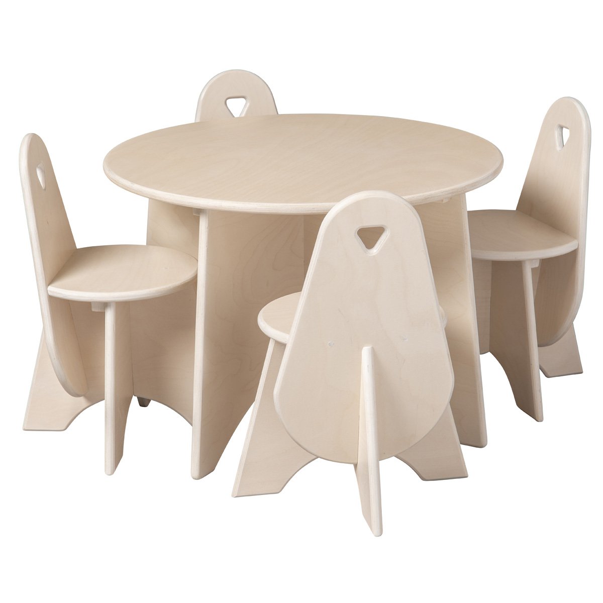 Van Dijk Toys wooden Apollo Round table birch for toddlers - Ø60cm height 40cm - White wash