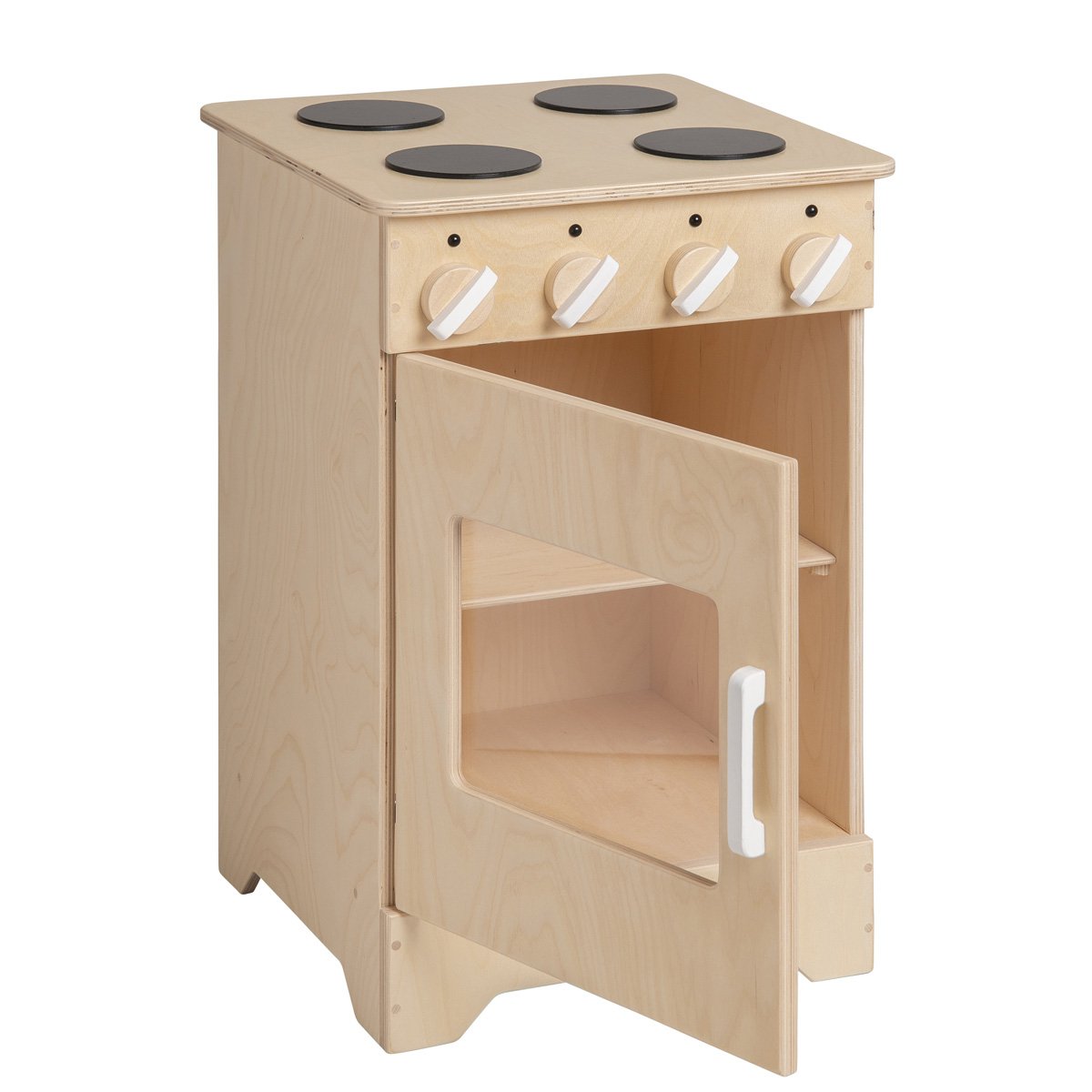 Van Dijk Toys wooden toy kitchen / kitchen Stove - Natural with white (Childcare quality)