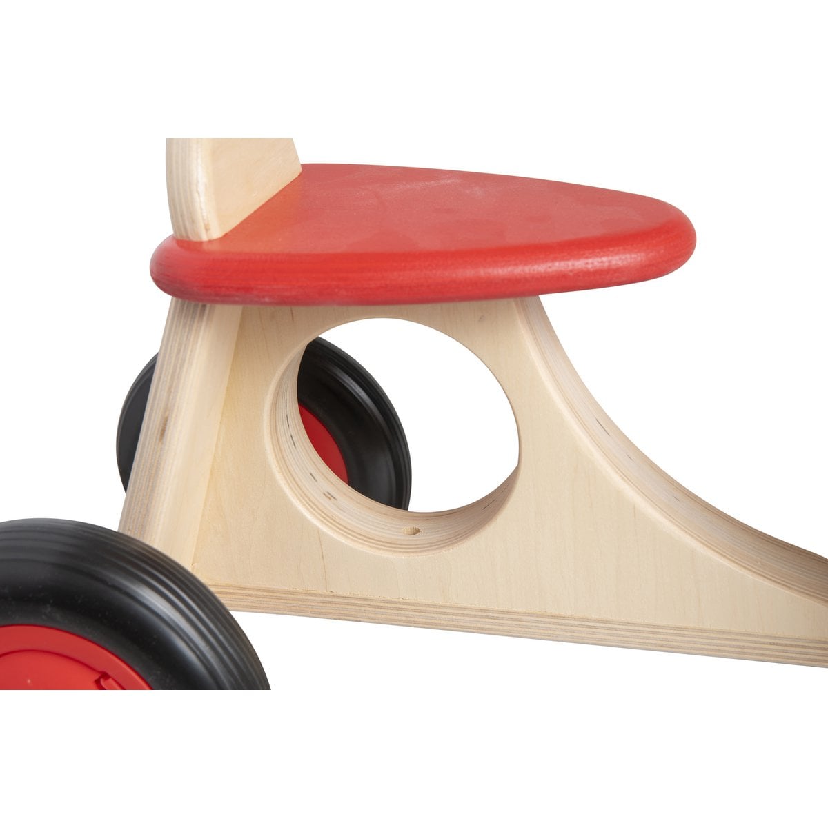 Van Dijk Toys houten kinder loop bakfiets vanaf 1 jaar - Rood (Kinderopvang kwaliteit)
