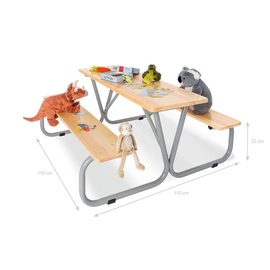 Children's picnic table Michel for 6 – 3-piece