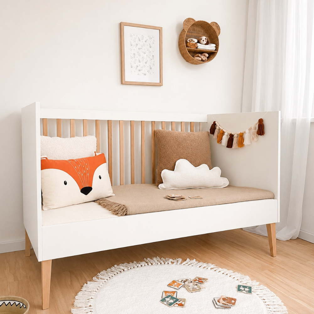 ATB ILA ledikant 140 × 70 cm 2-in-1 – wit – aanvullende afbeelding