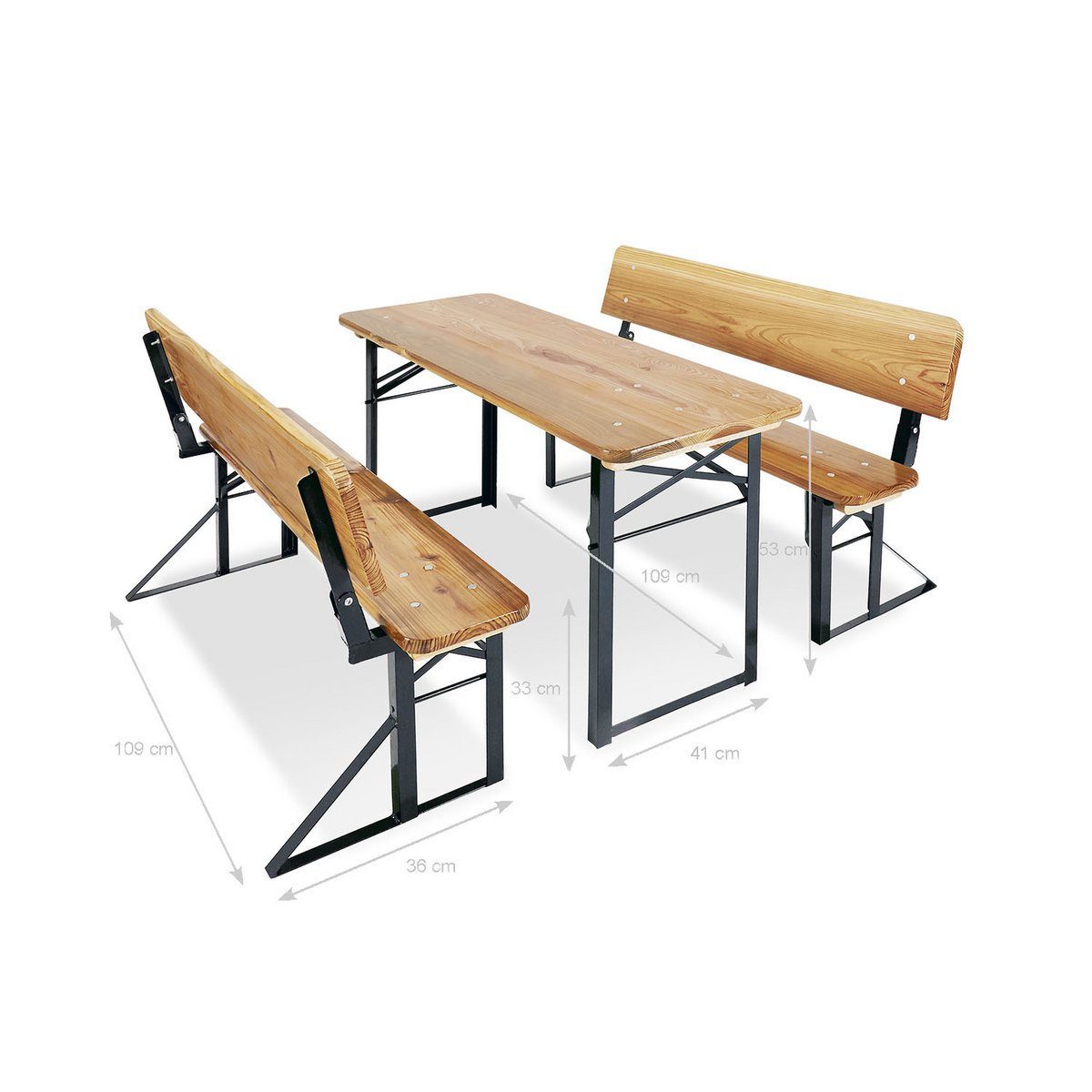 Kinderzitset voor buiten Sepp met rugleuning – 3-delig – productbeeld 2