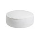 Boucle Round Pouf, White