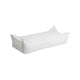 Bouclé Rectangular Pouf, White