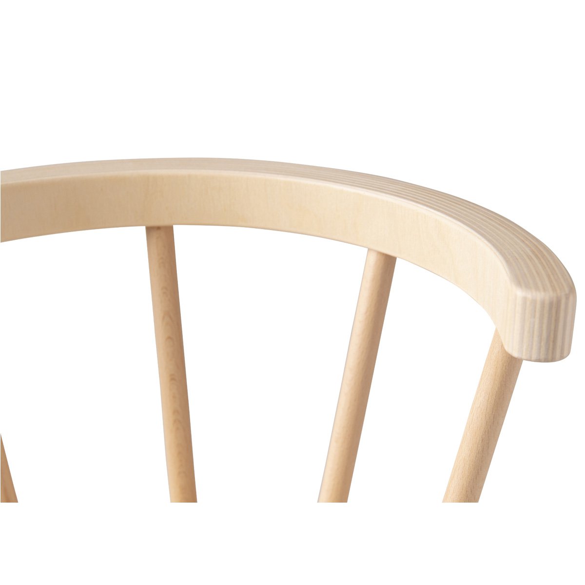 Van Dijk Toys houten kinderstoel gebogen leuning - Naturel (Kinderopvang kwaliteit)