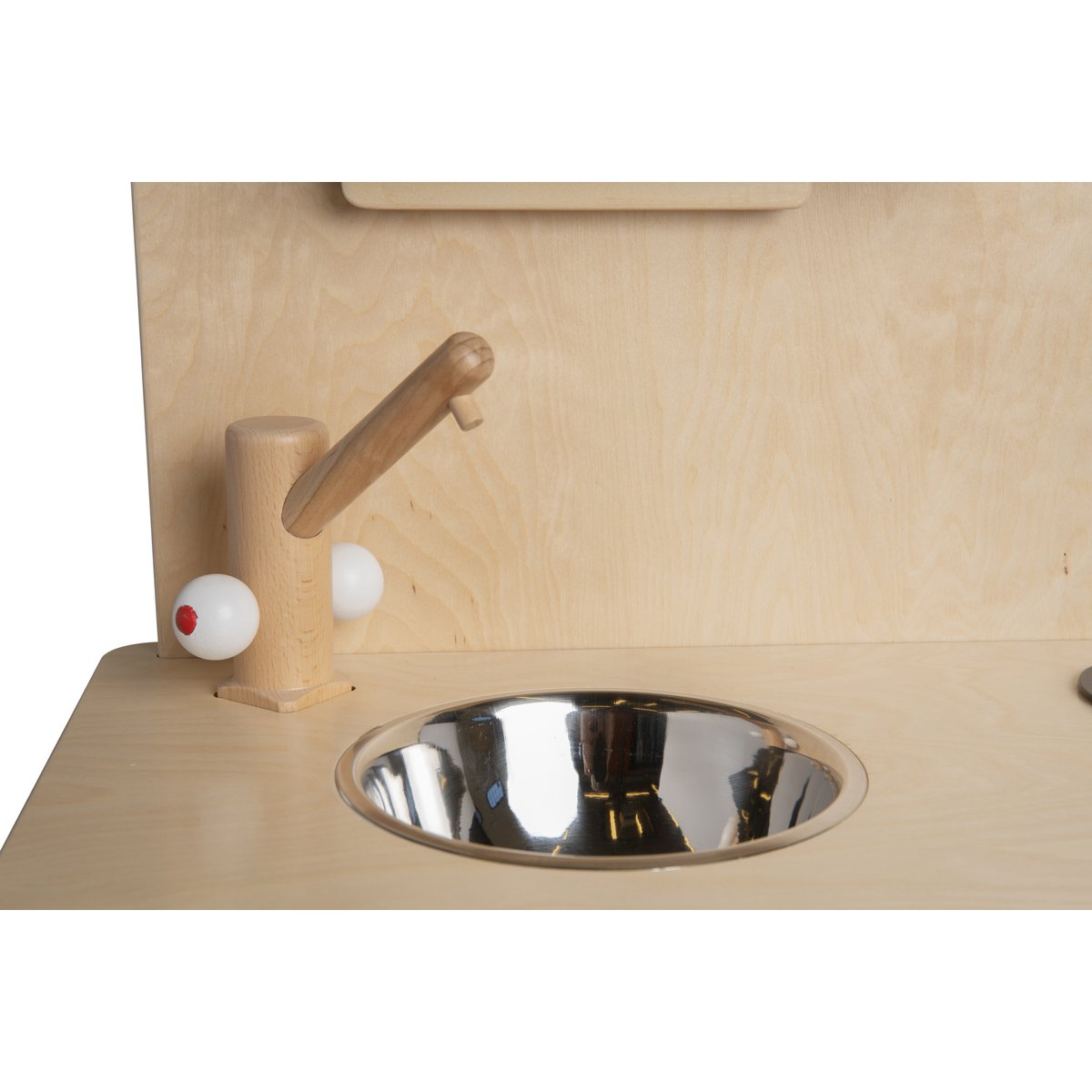 Van Dijk Toys wooden toy kitchen / kitchenette - Natural with white (Childcare quality)