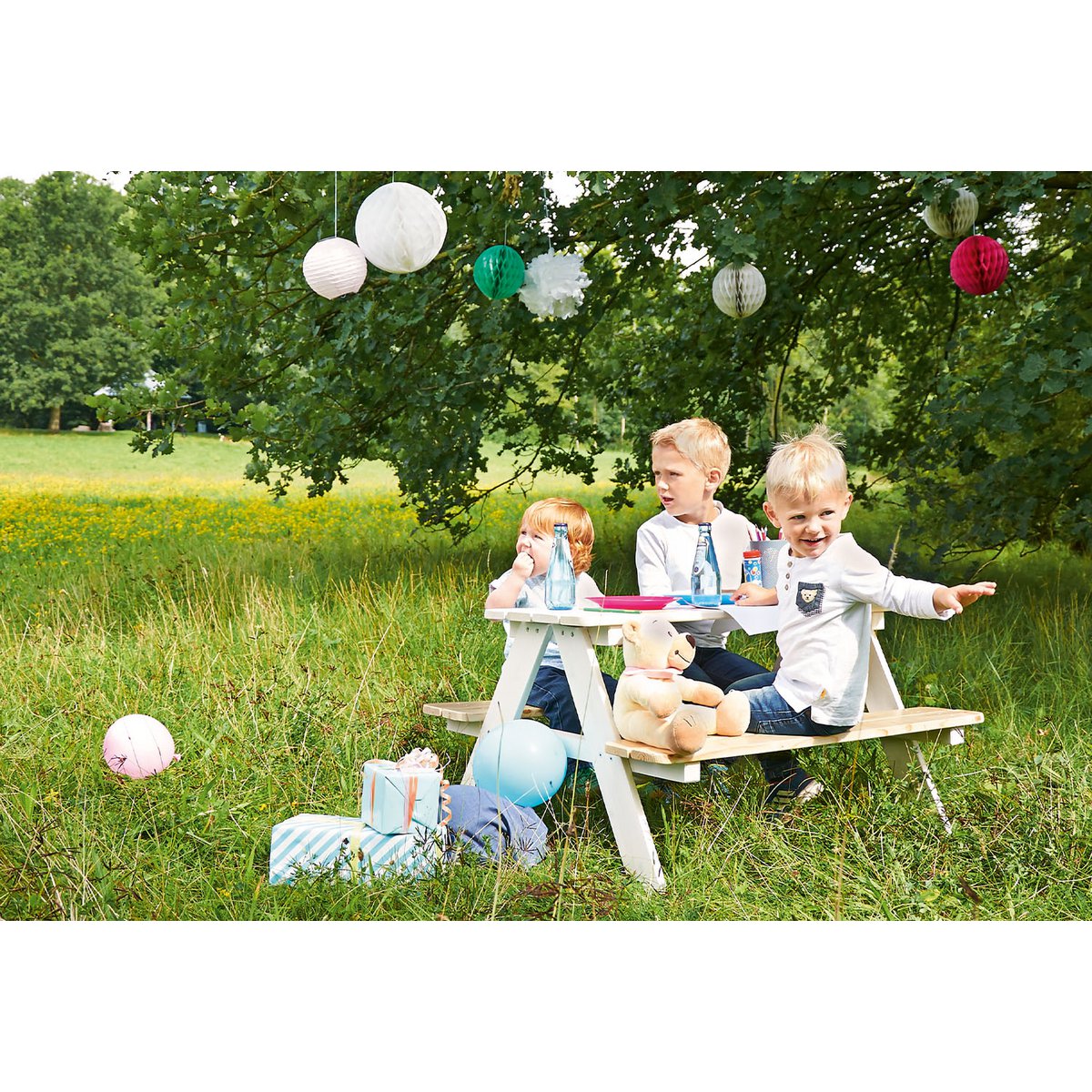 Children's Picnic Table "Nicki for 4", white
