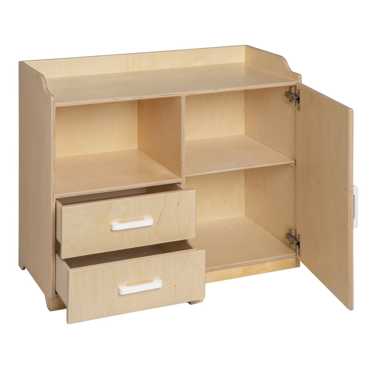 Van Dijk Toys wooden doll dresser / doll dresser - Natural with white (Childcare quality)