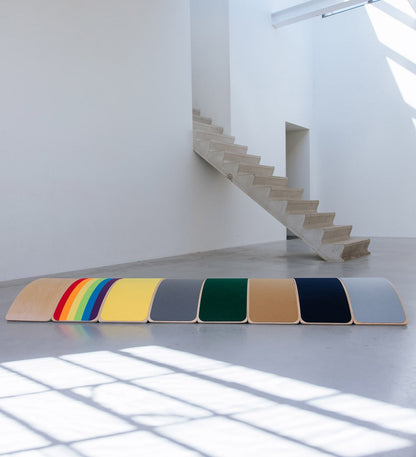 Balance board - wood - with red felt 