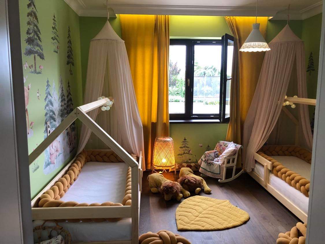 Tery House Bed - Wooden Children's Bed with Bed Rail
