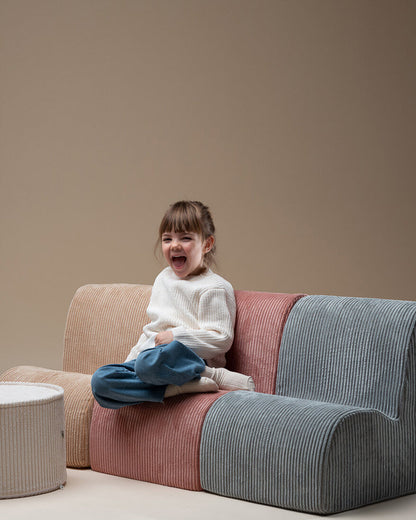 Wigiwama Peppermint Green Cloud Chair - ribbed fabric children's chair