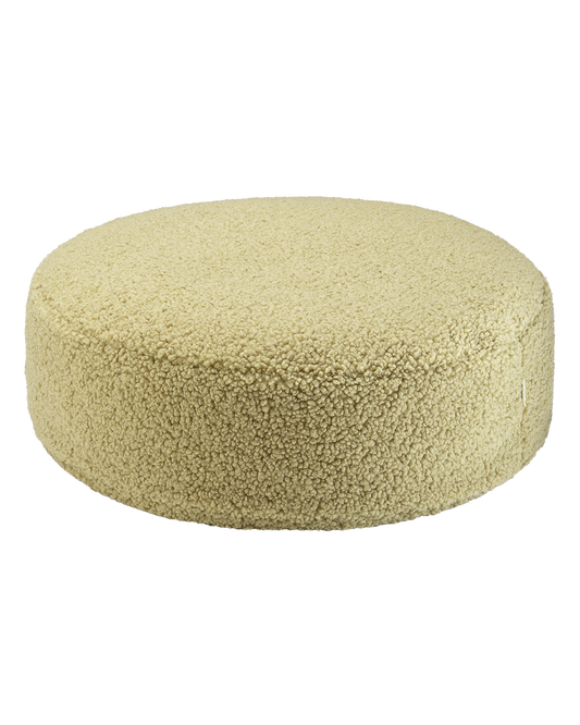 Wigiwama Matcha Ottoman - teddy fabric ottoman