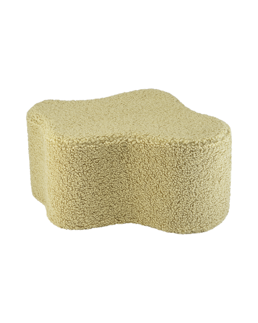 Wigiwama Matcha Cloud Pouffe - teddy fabric pouffe 