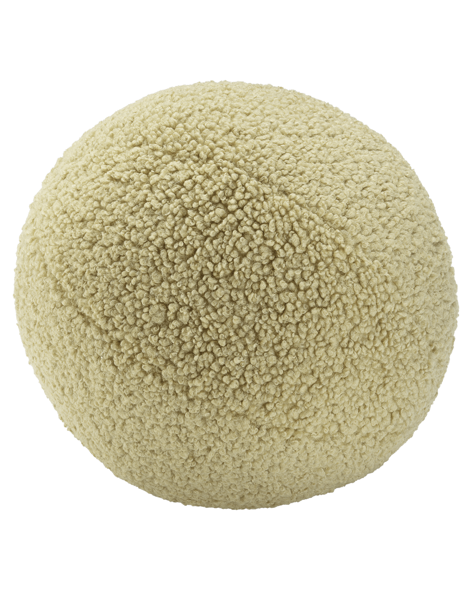 Wigiwama Matcha Ball Cushion - teddy fabric cushion